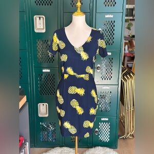 Pineapple batik cotton mimi dress SugarHill Botique